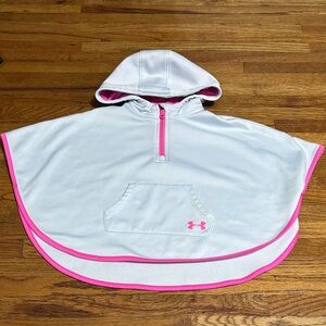 Under Armour kids girls light blue and pink poncho sweater size 5